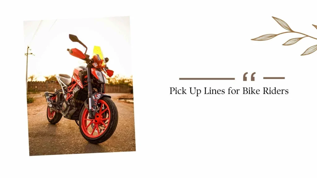 Pick Up Lines for Bike Riders