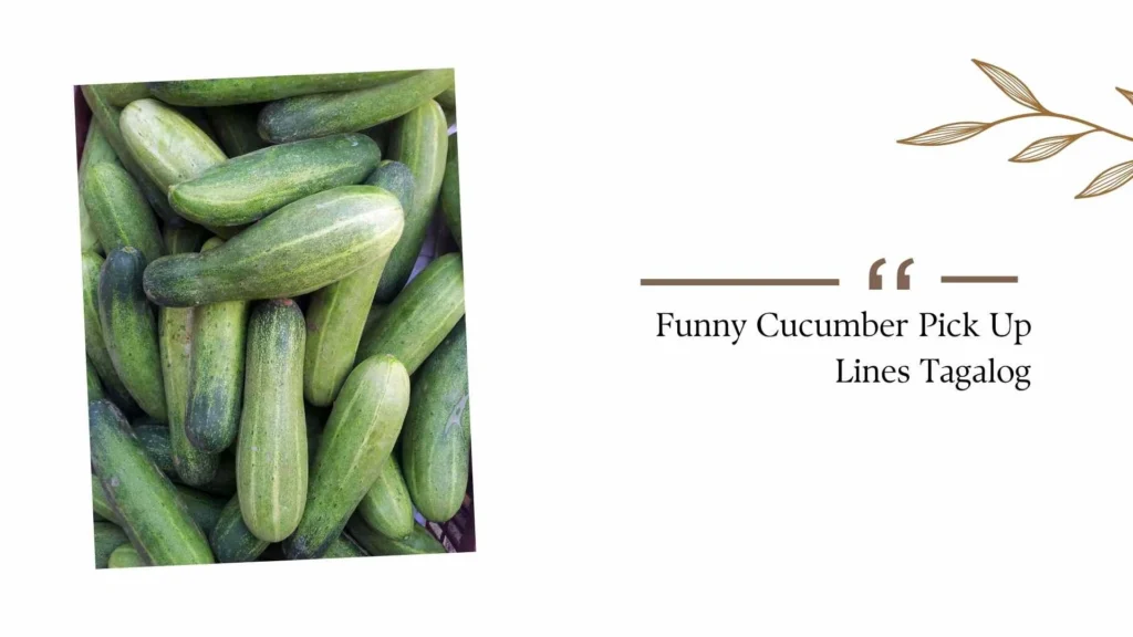 Funny Cucumber Pick Up Lines Tagalog