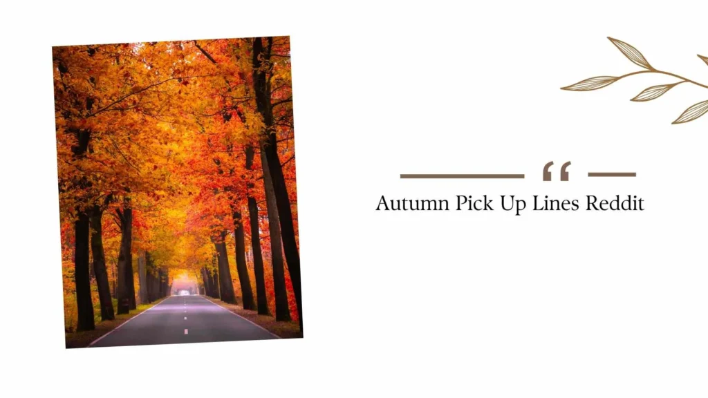 Autumn Pick Up Lines Reddit