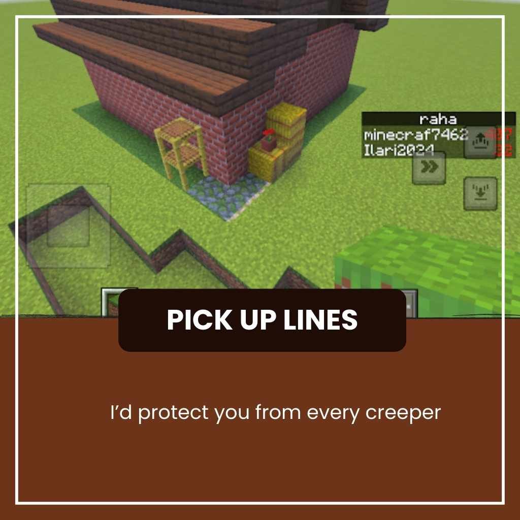 Minecraft pick up lines