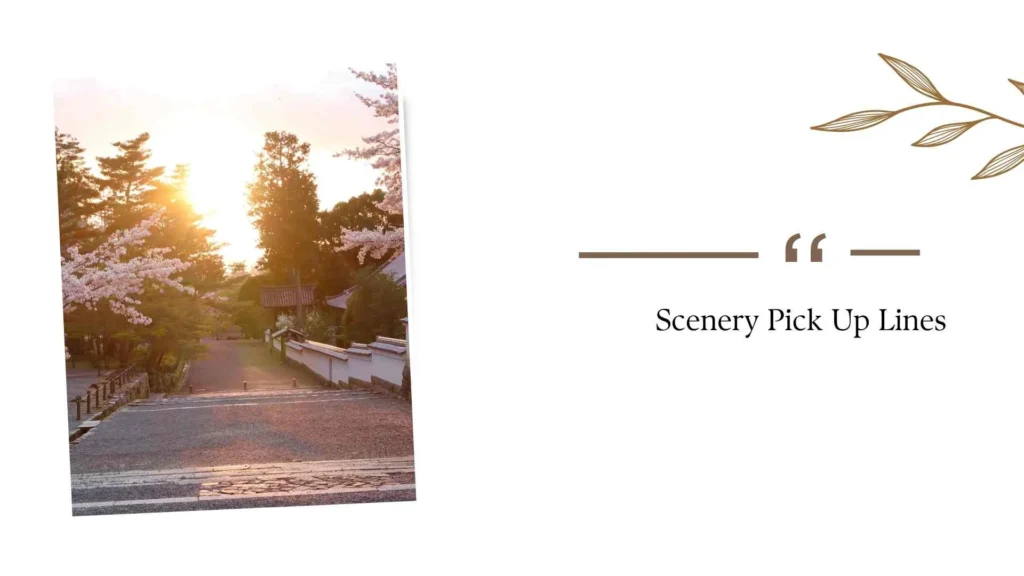 Scenery Pick Up Lines