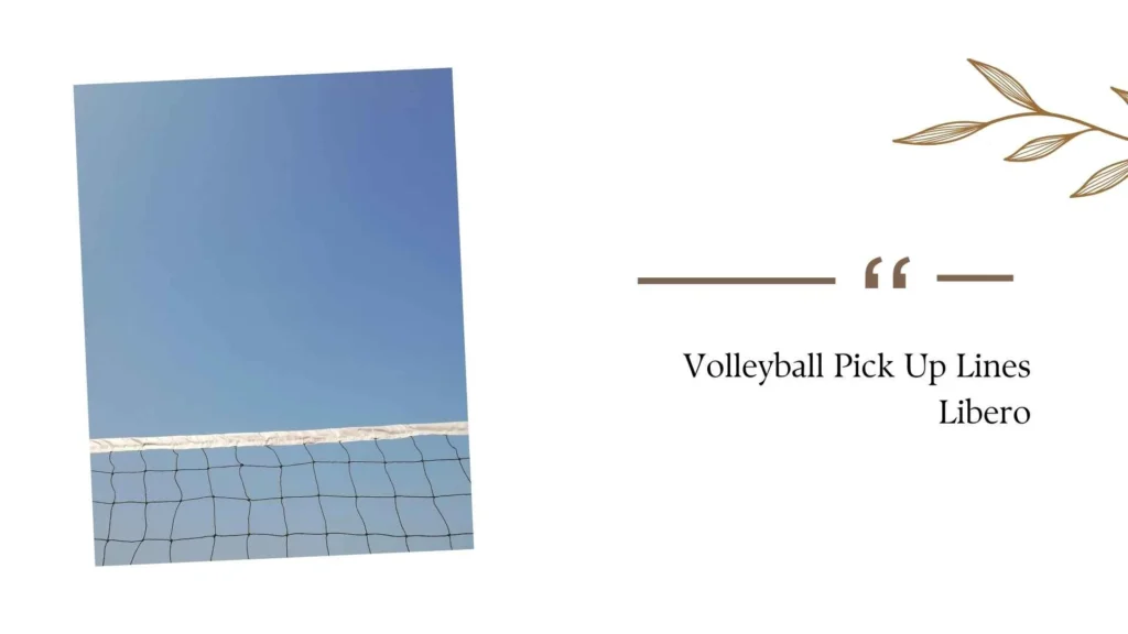 Volleyball Pick Up Lines Libero