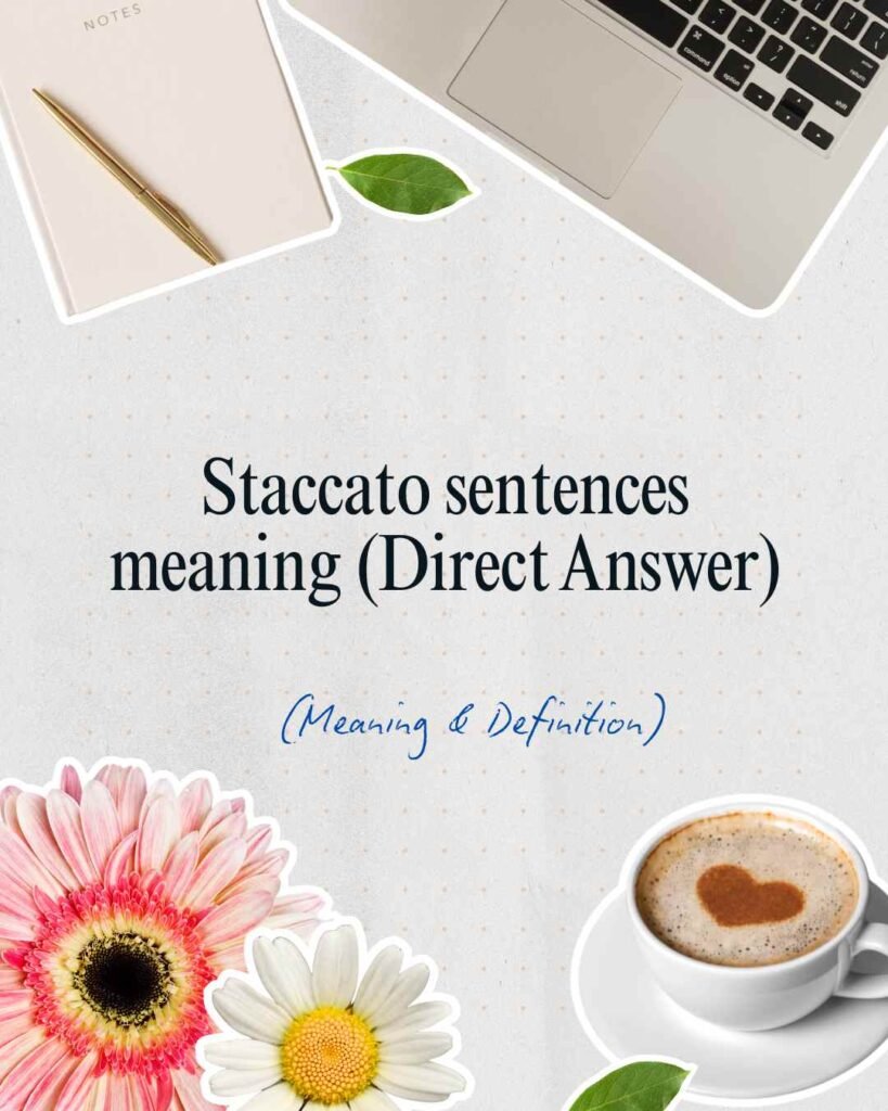 Staccato Sentences Meaning