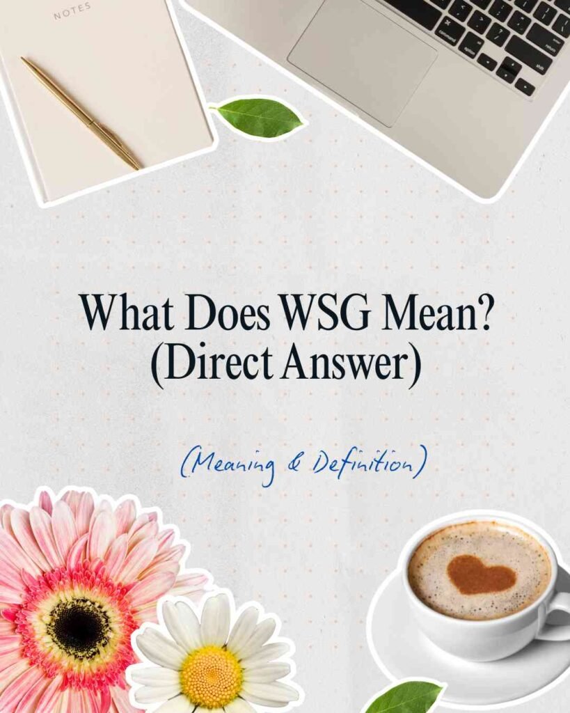 What Does WSG Mean?