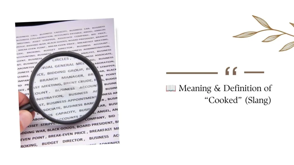 What Does “Cooked” Mean in Slang?
