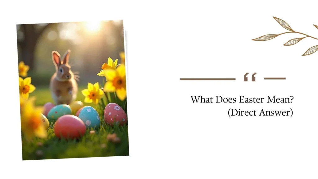 What Does Easter Mean?