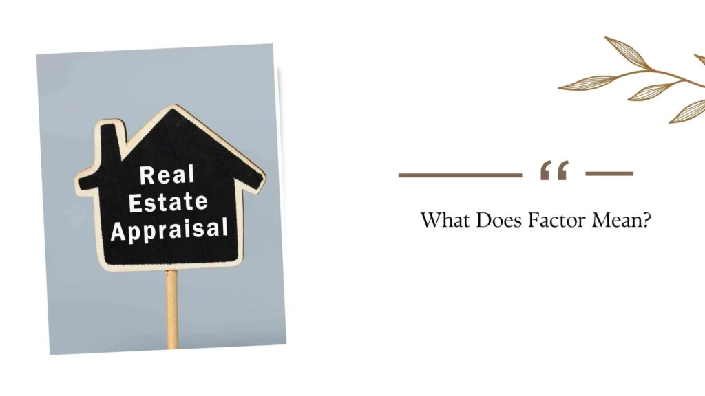 What Does Factor Mean?