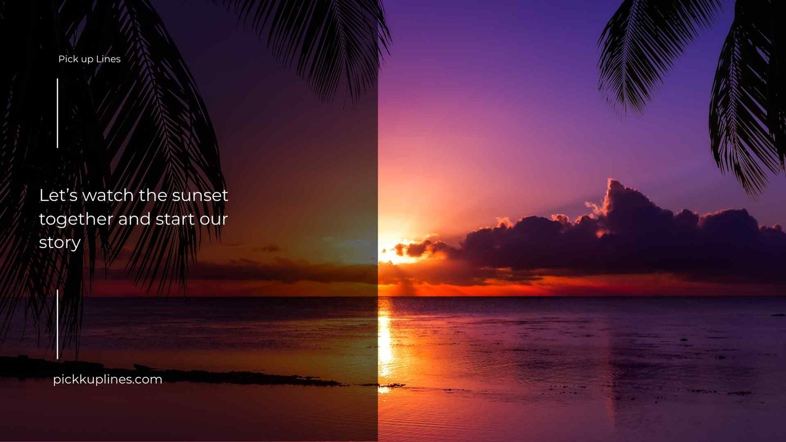 sunset pick up lines