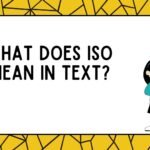 What Does ISO Mean in Text?