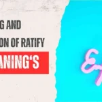 What Does Ratify Mean?